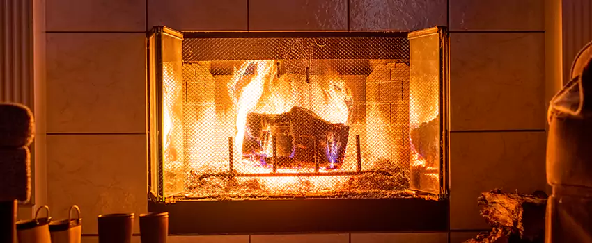 Mendota Hearth Landscape Fireplace Installation in Northampton, Massachusetts